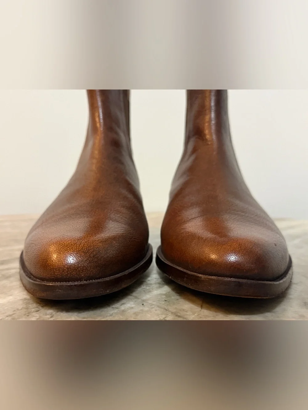 SERGIO ROSSI BROWN LEATHER CHELSEA BOOTS US SZ 8 /  7 UK  $1200 RM WILLIAMS